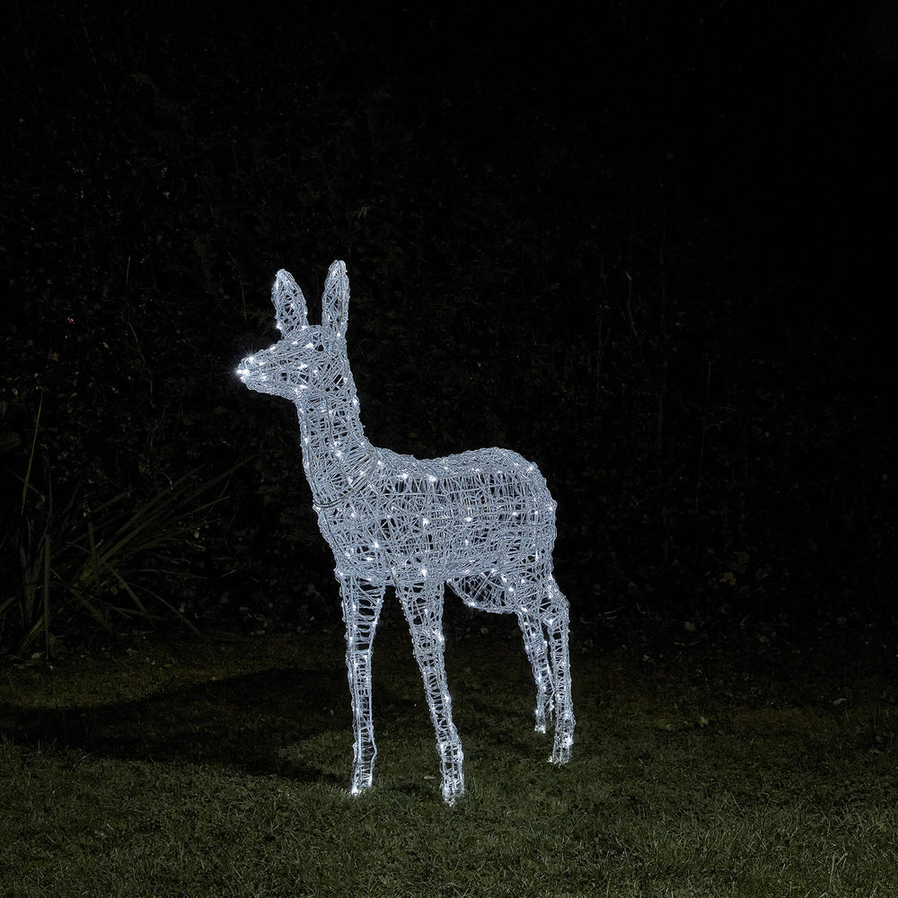 Biche de Noël Lumineux à Piles et à LED Bicolore Swinsty