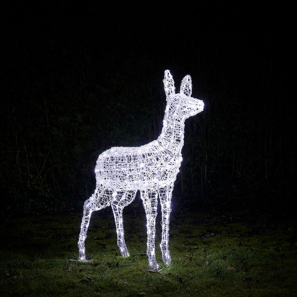 Biche de Noël Swinsty LED Solaire en Acrylique à 220 LED Bicolores