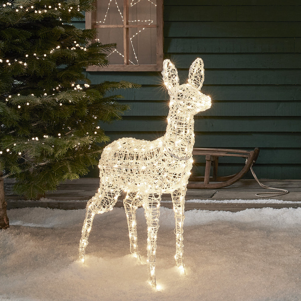 Biche de Noël Lumineux en Acrylique Swinsty à LED Bicolore