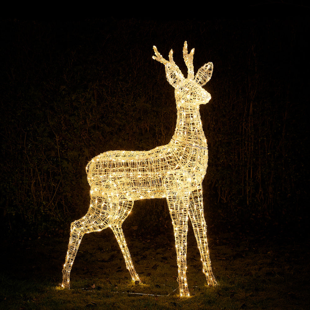 Grand Renne de Noël Swinsty LED Solaire de 1,6 m à 350 LED Bicolores