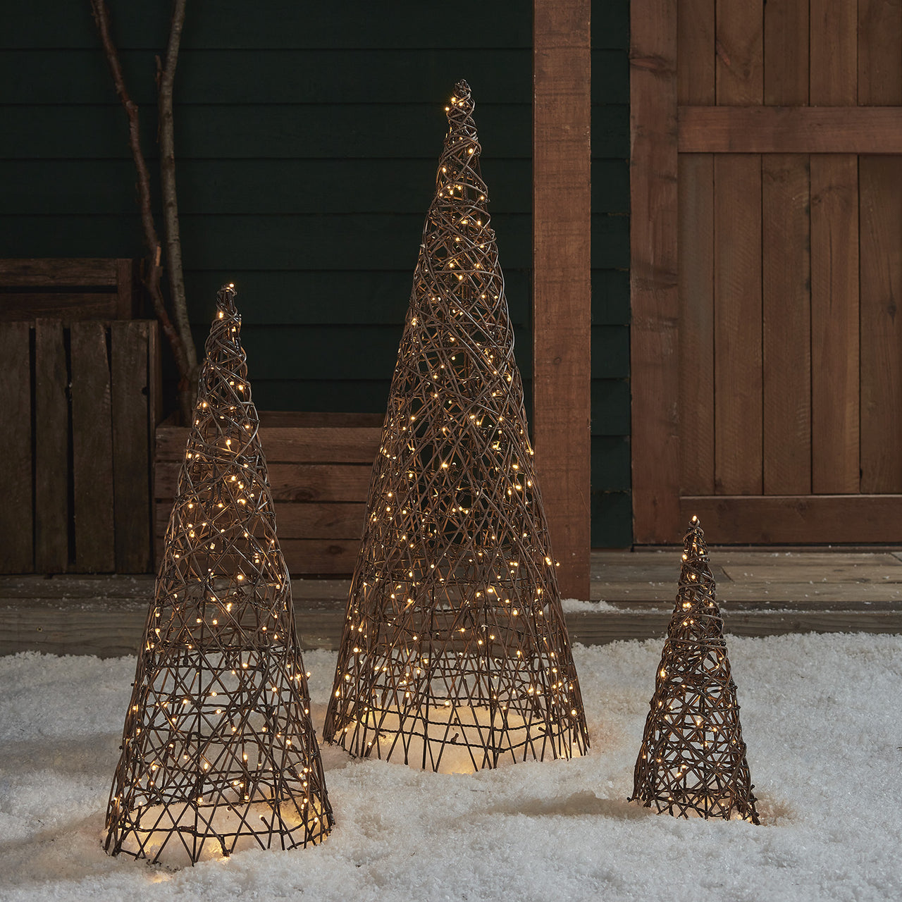 Lot de 3 Cônes Lumineux Studley à Piles