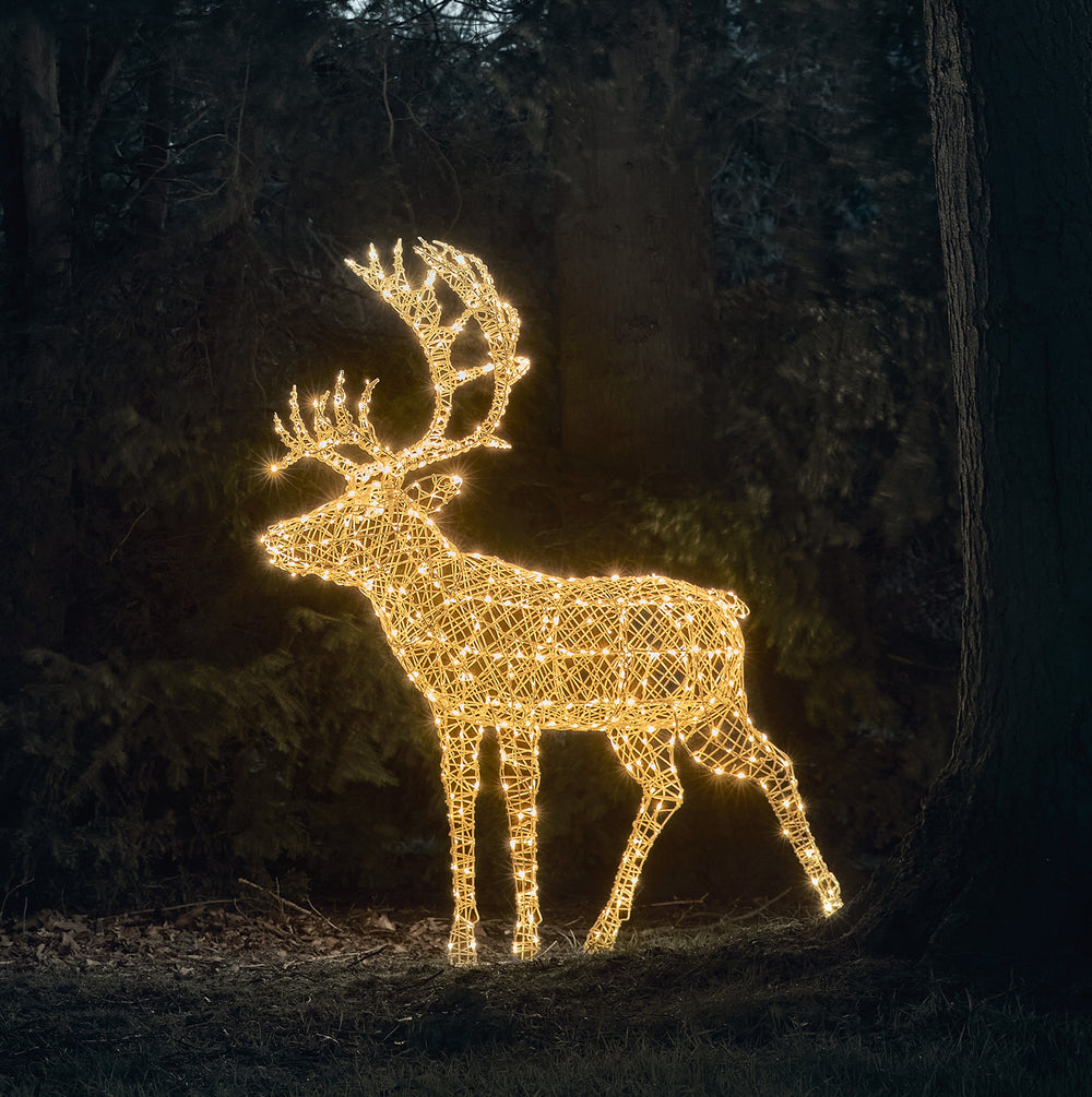 Grand Renne de Noël Lumineux Arkendale de 1,8 m, à LED Bicolores