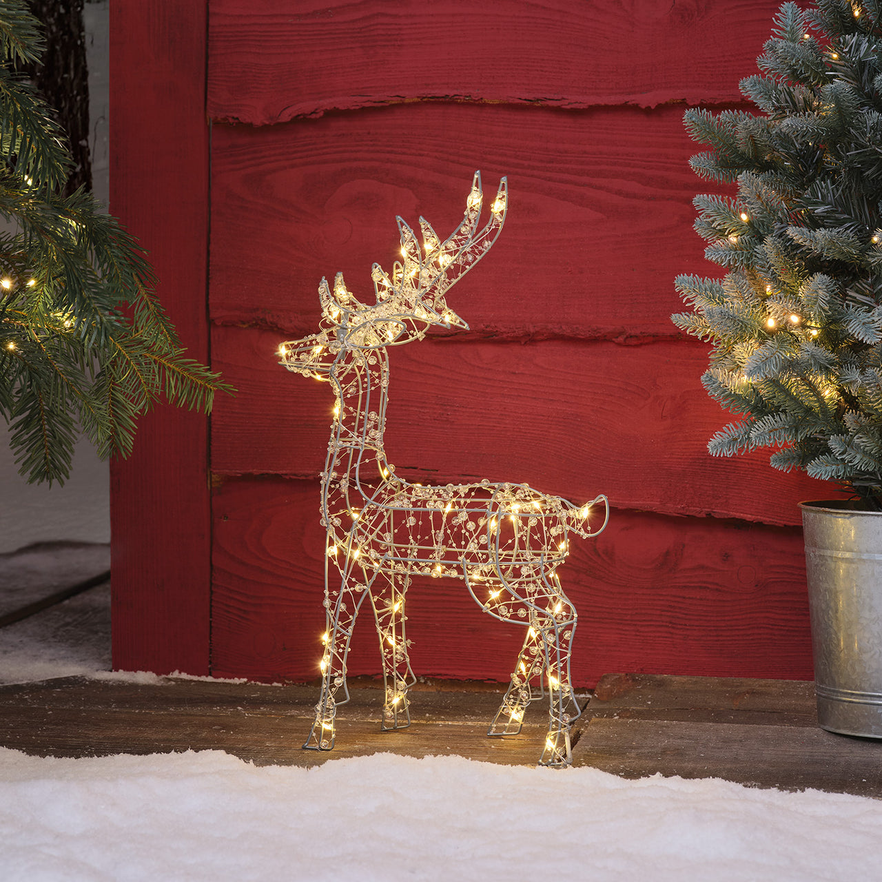 Renne Lumineux de 50 cm à Perles et Micro-LED
