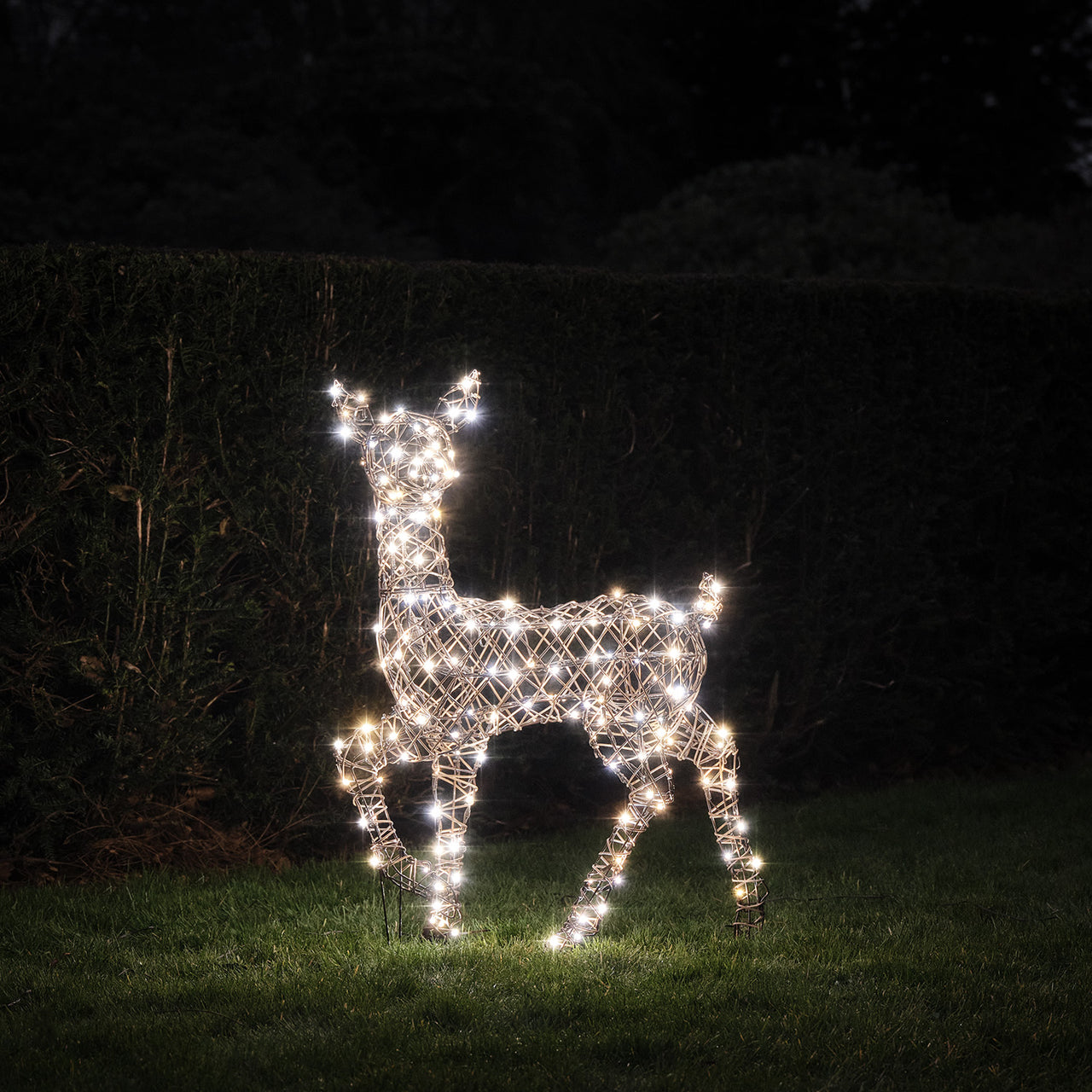 Biche Lumineuse en Rotin Studley de 88 cm à LED Bicolore