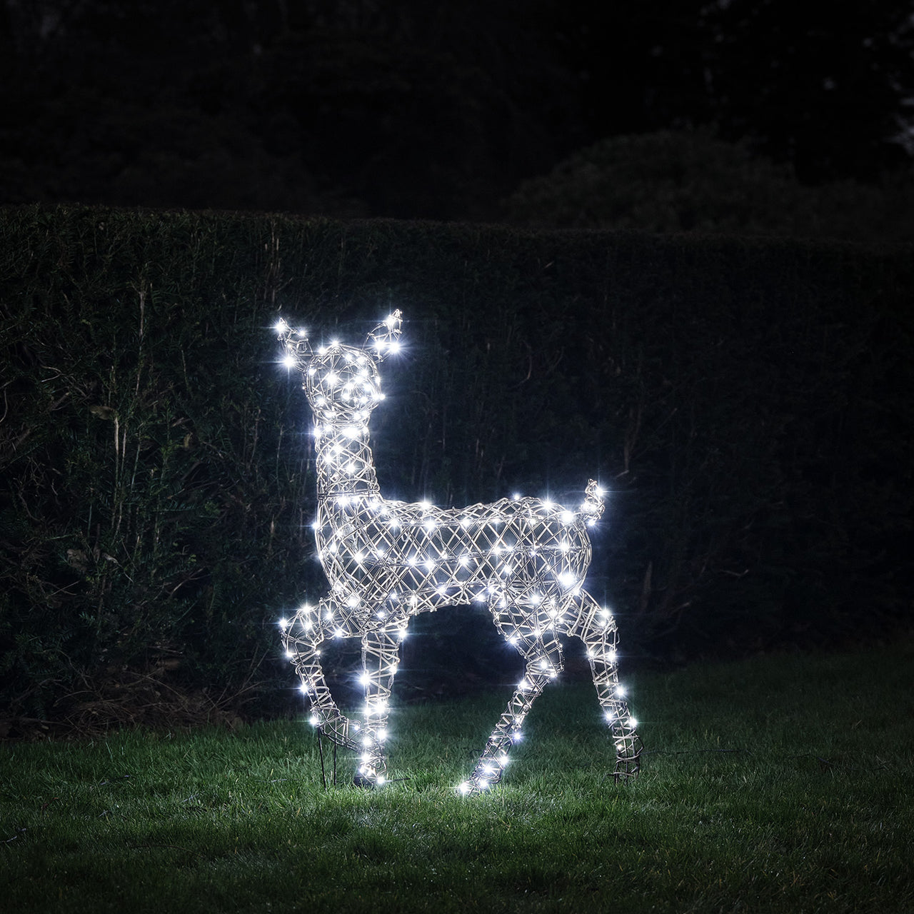Biche Lumineuse en Rotin Studley de 88 cm à LED Bicolore