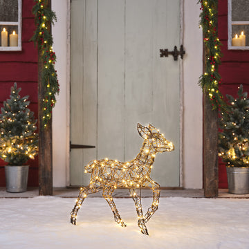 Faon Lumineux en Rotin Studley à LED Bicolore