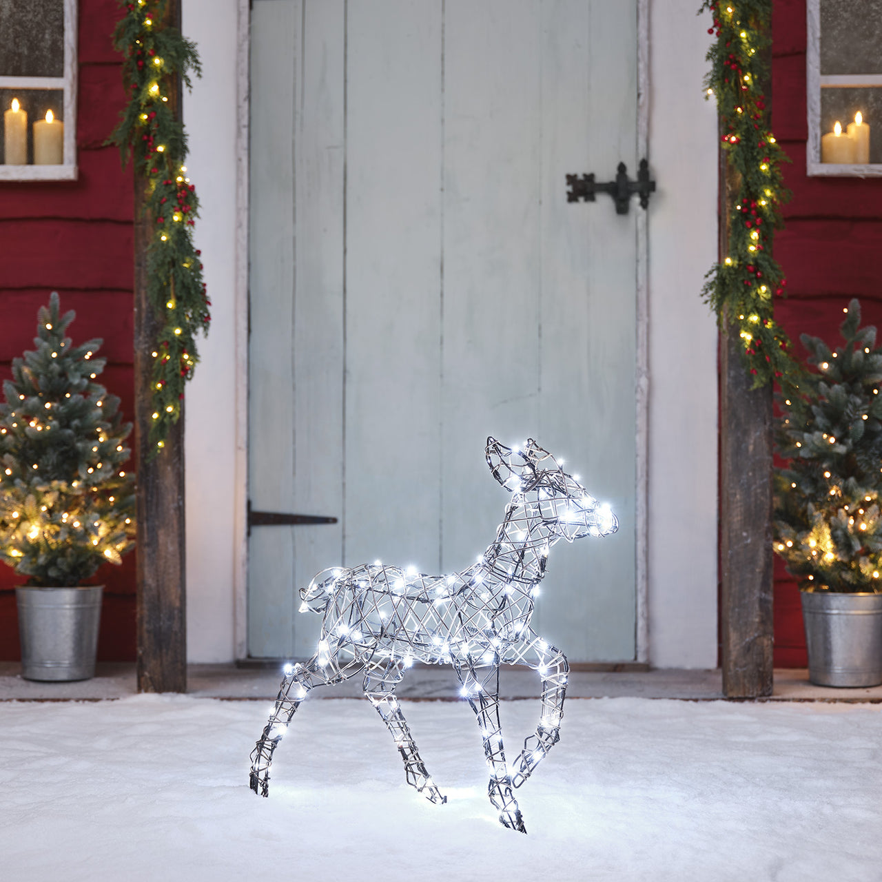 Faon Lumineux en Rotin Studley à LED Bicolore