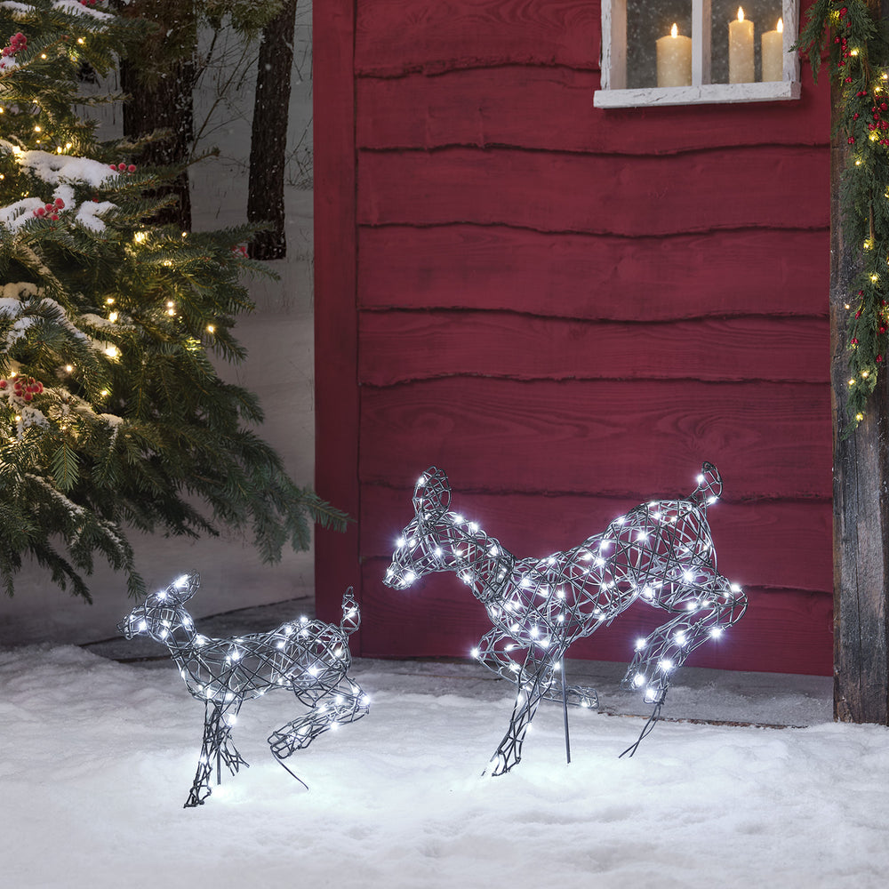 Mini Duo Biche et Faon Lumineux Harlow à LED Bicolore