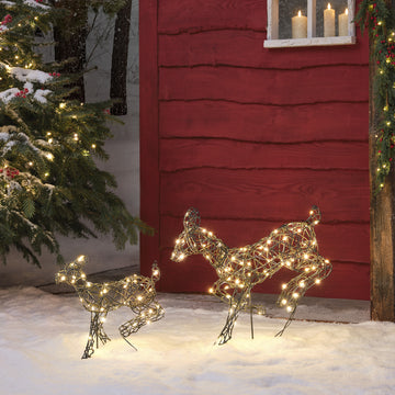 Mini Duo Biche et Faon Lumineux Harlow à LED Bicolore