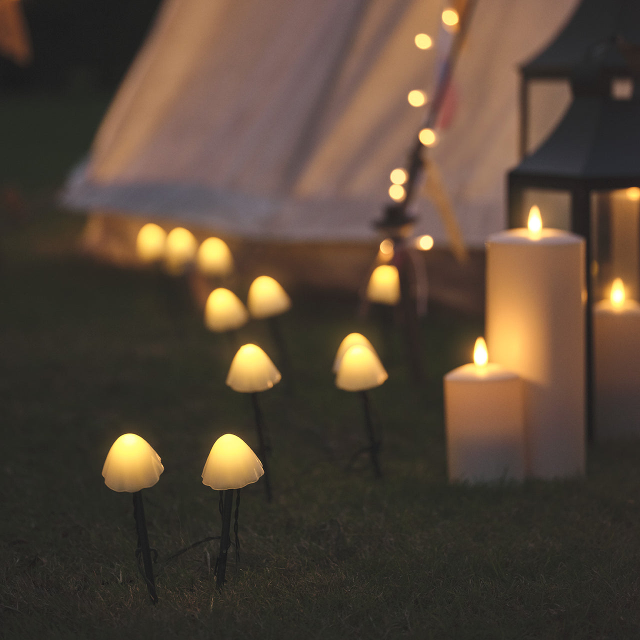 12  Mini Champignons Solaires à Piquet