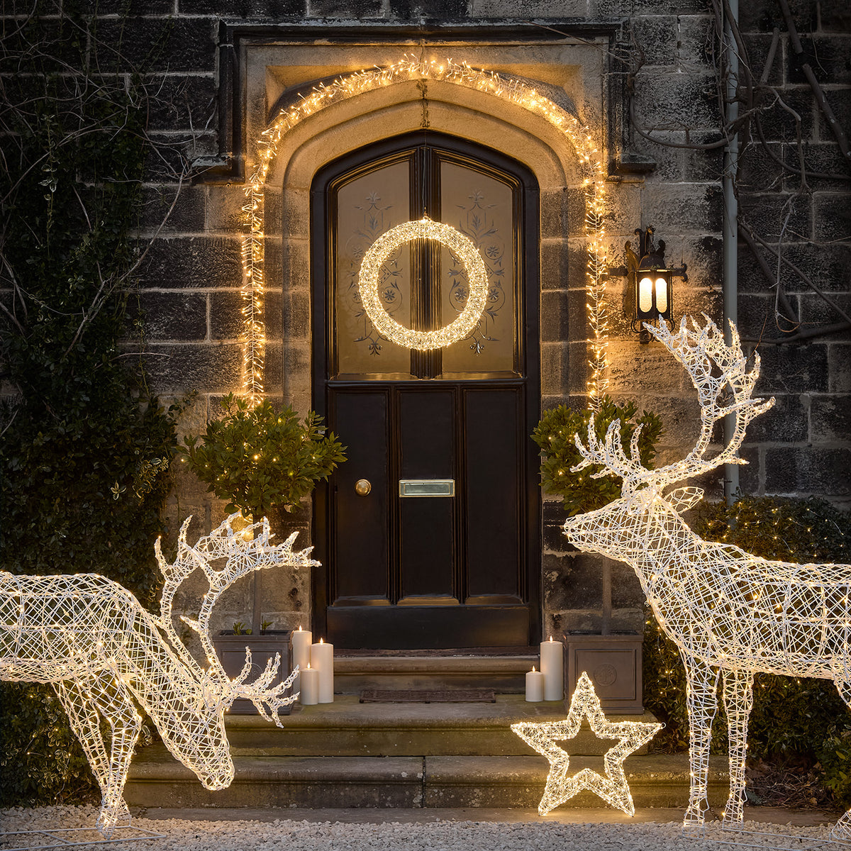 Duo de Grands Rennes de Noël Lumineux Arkendale
