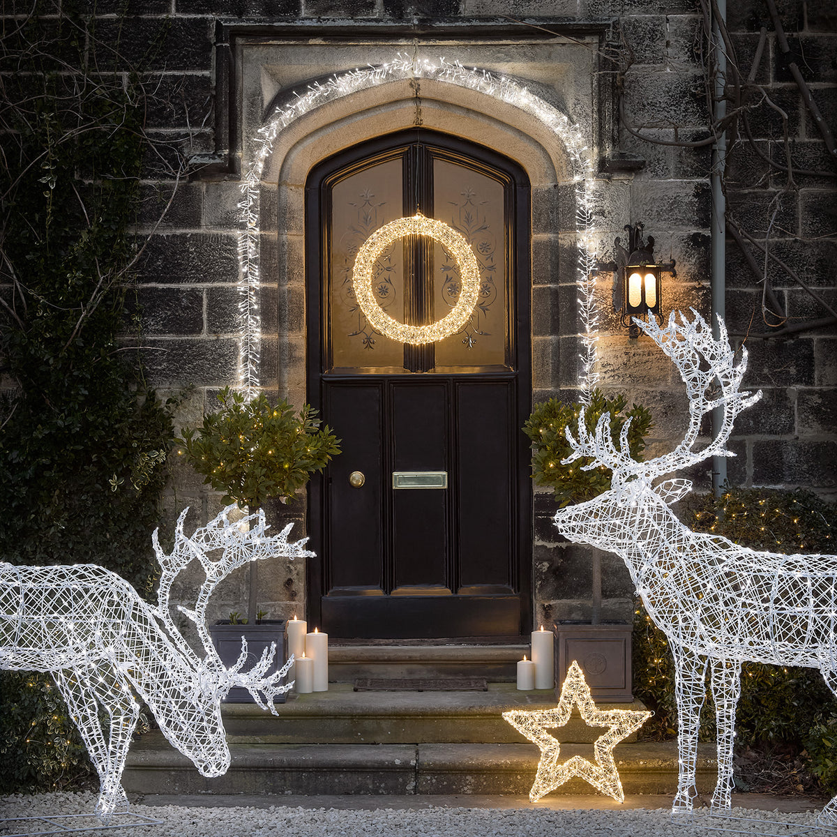 Duo de Grands Rennes de Noël Lumineux Arkendale