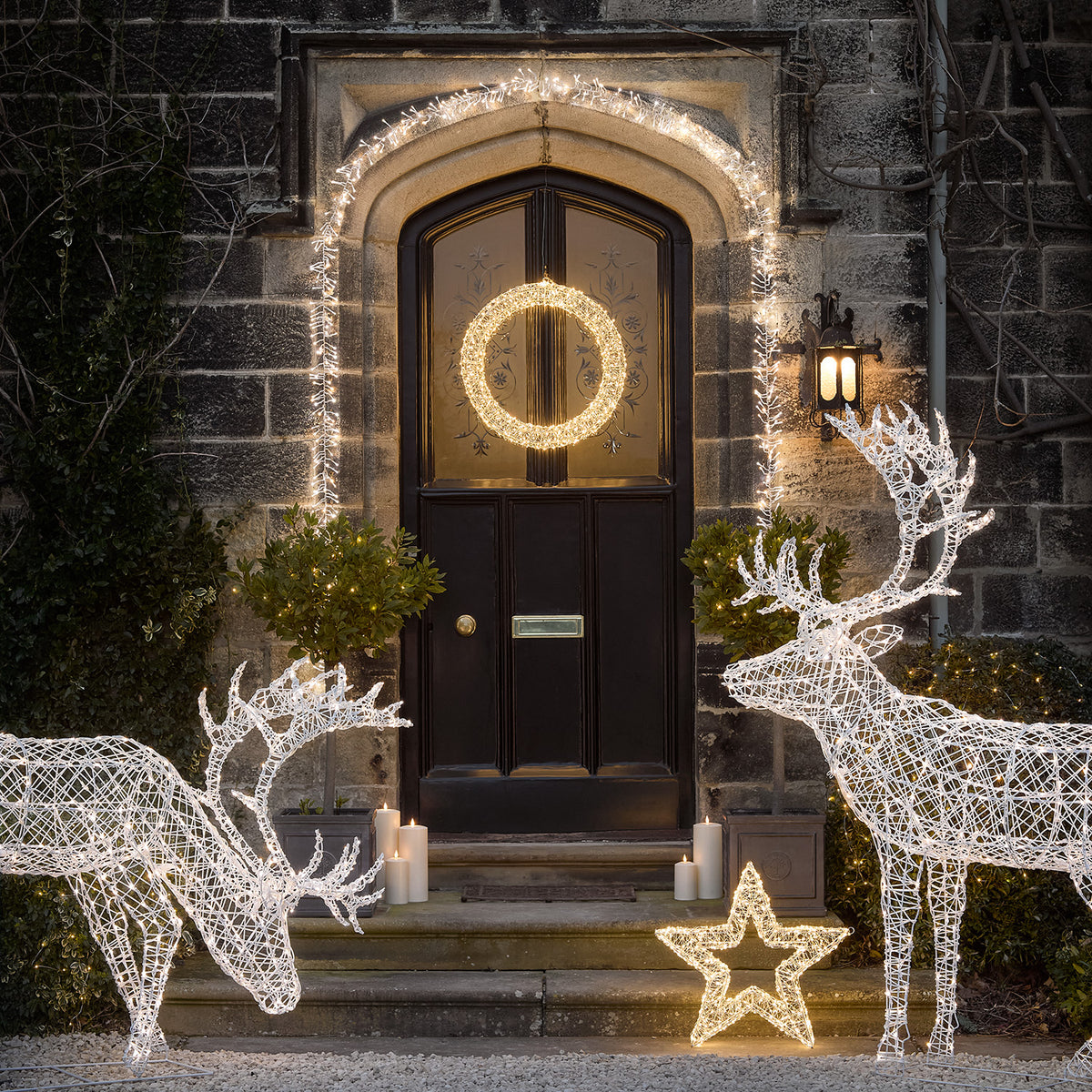 Duo de Grands Rennes de Noël Lumineux Arkendale