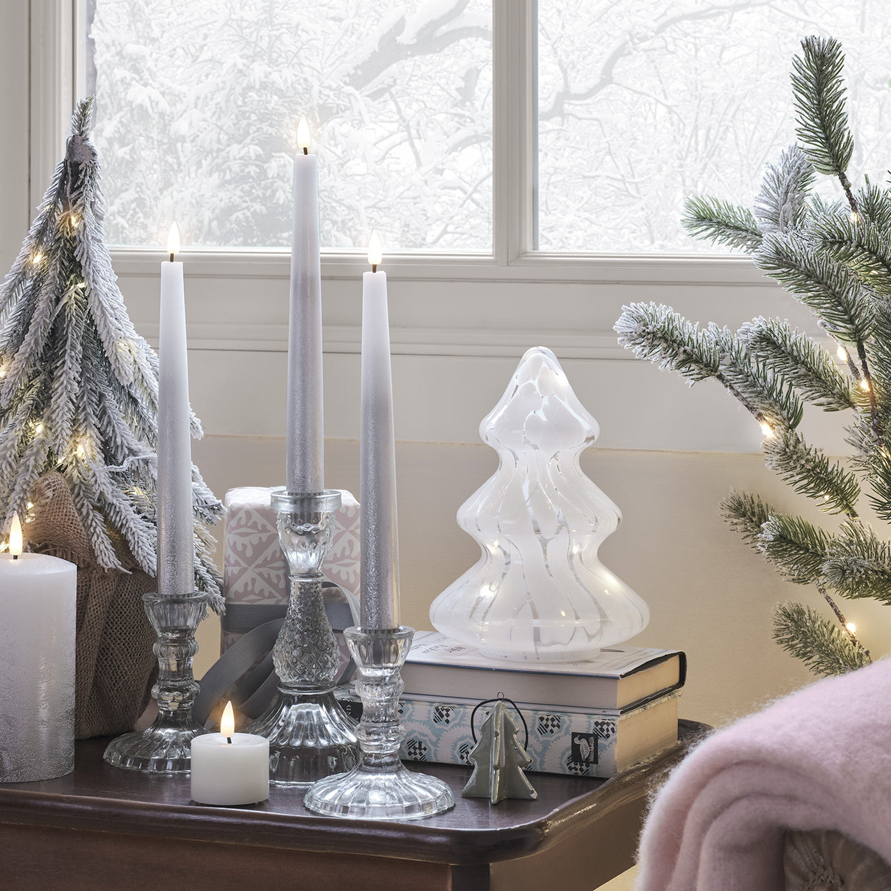 Sapin de Noël Lumineux en Verre
