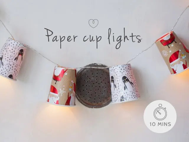 DIY Guirlande Lumineuse avec Verres en Papier –