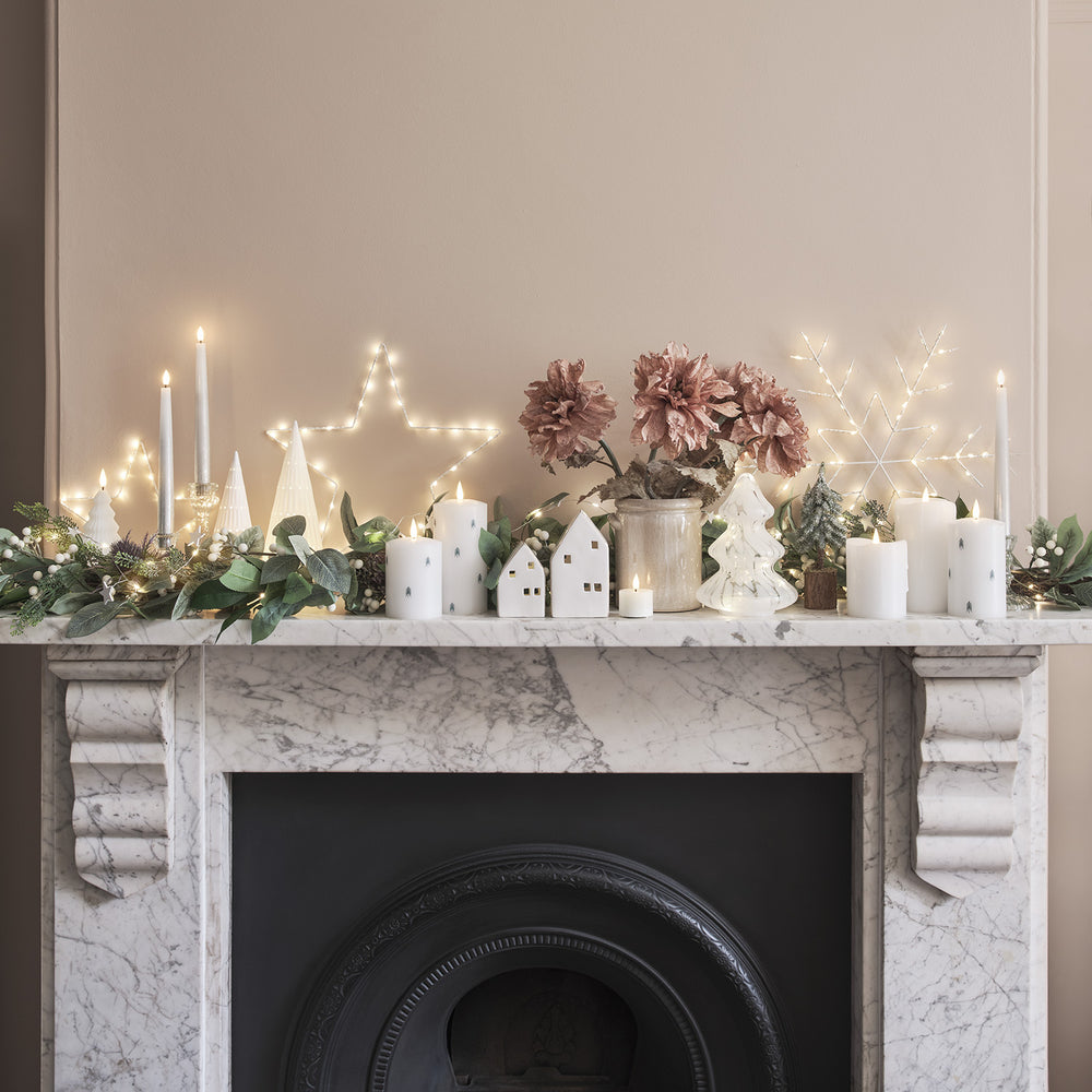 Guirlande de Noël Pré-éclairée à Baies Blanches de 1,50 m