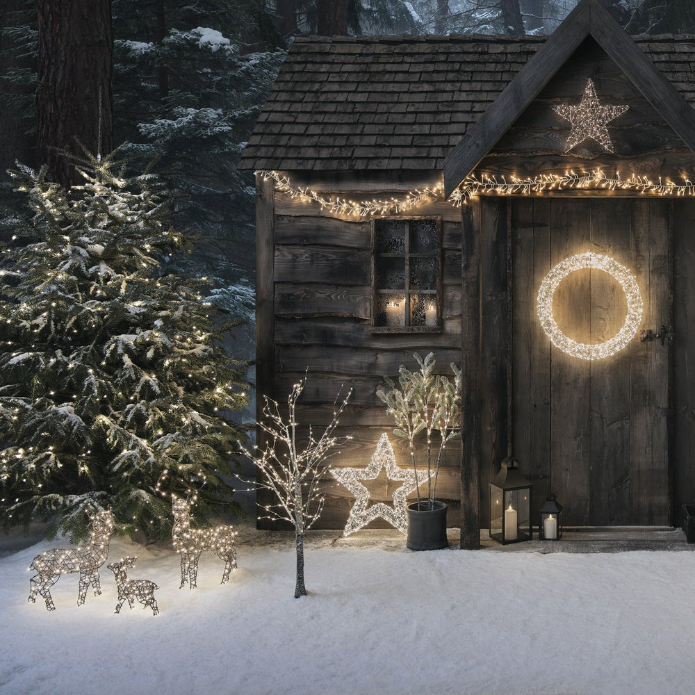 Arbre Lumineux de 1 m Style Bouleau à 300 Micro LED Blanc Chaud