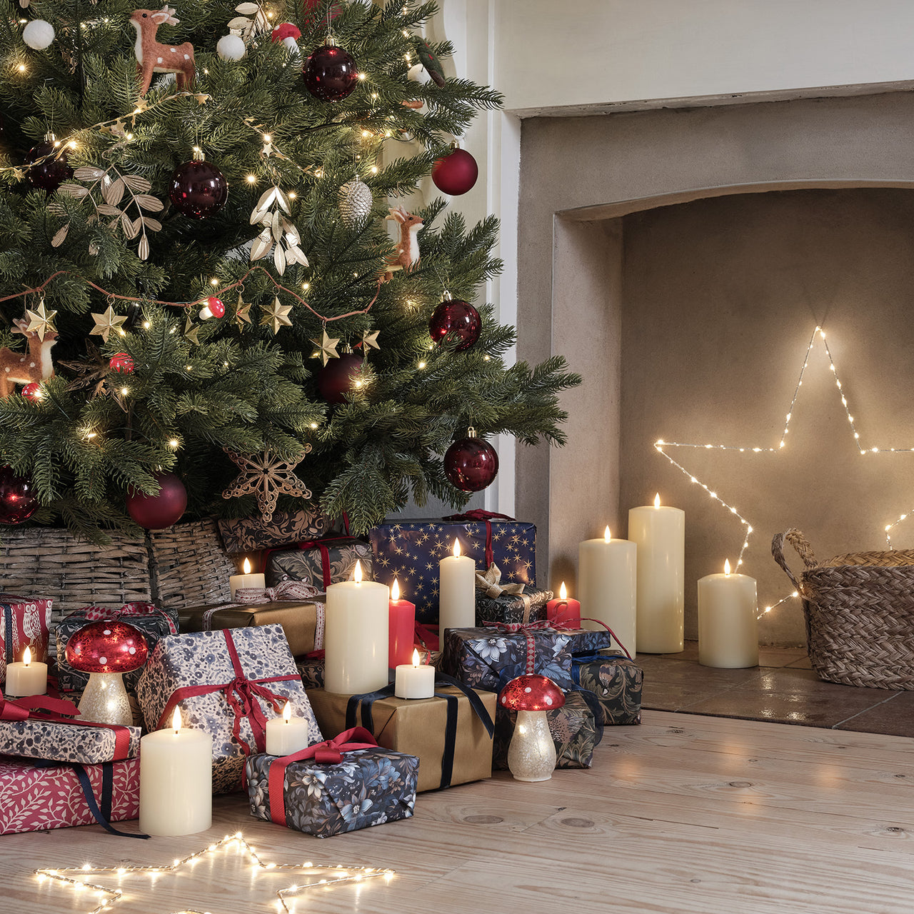 Guirlande Décorative Étoiles Métalliques Dorées de 1 m