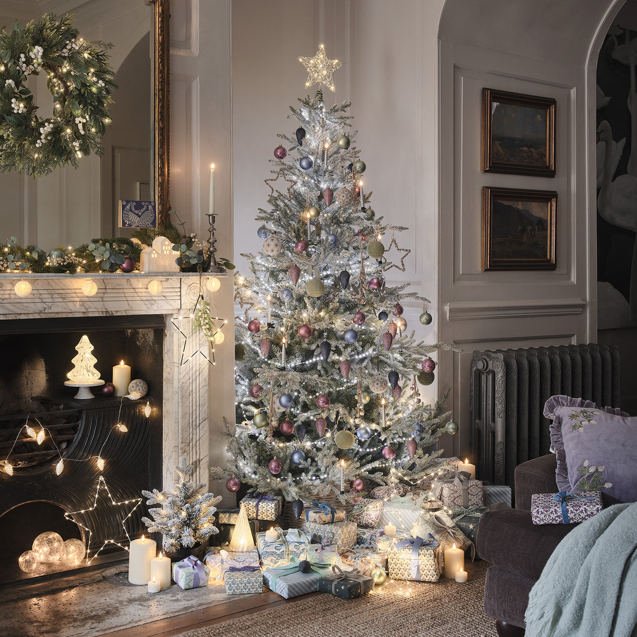 Set de 10 Clips Bougies de Noël TruGlow® Argentées avec Télécommande