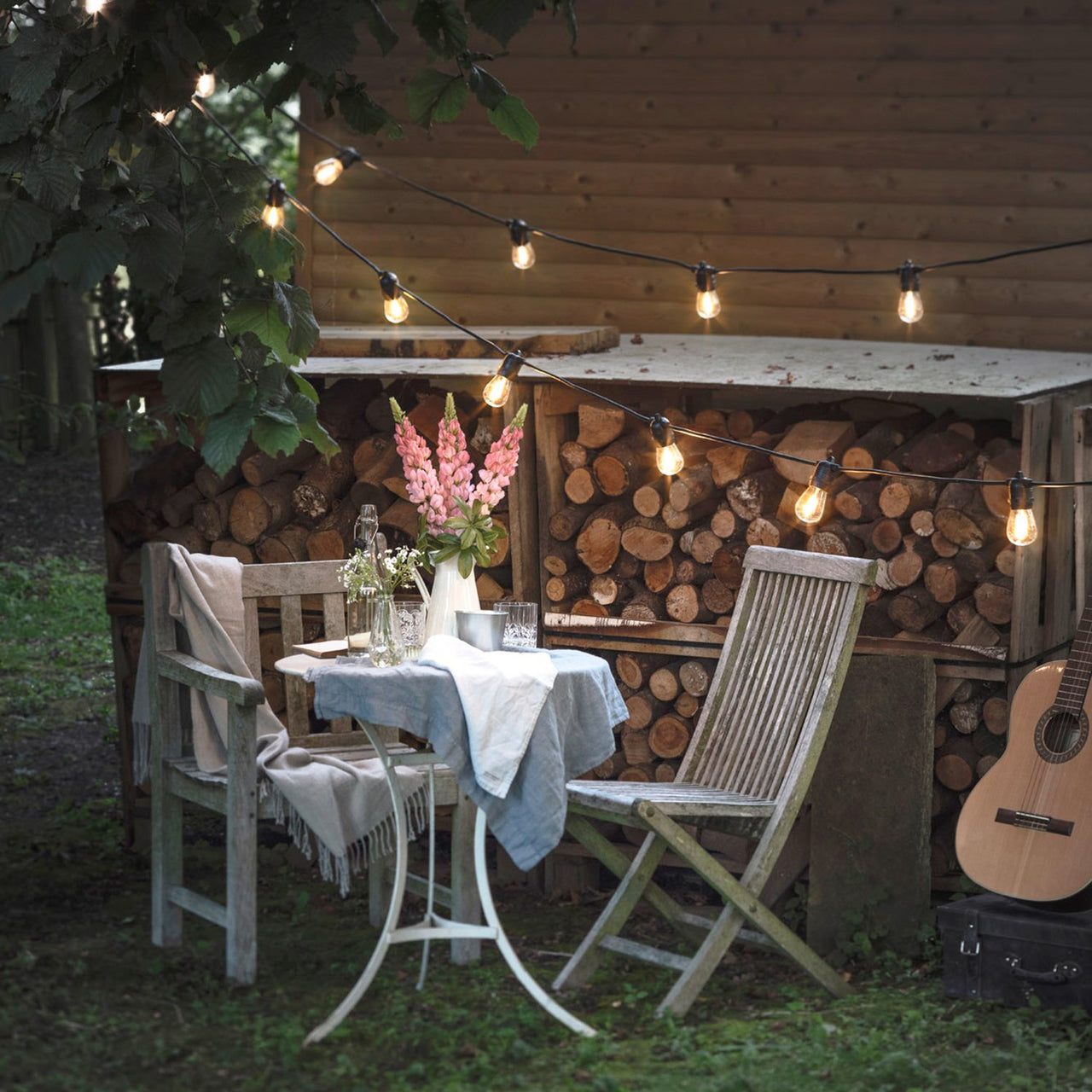 Guirlande Guinguette 100m 200 LED Blanc Chaud Super Flex