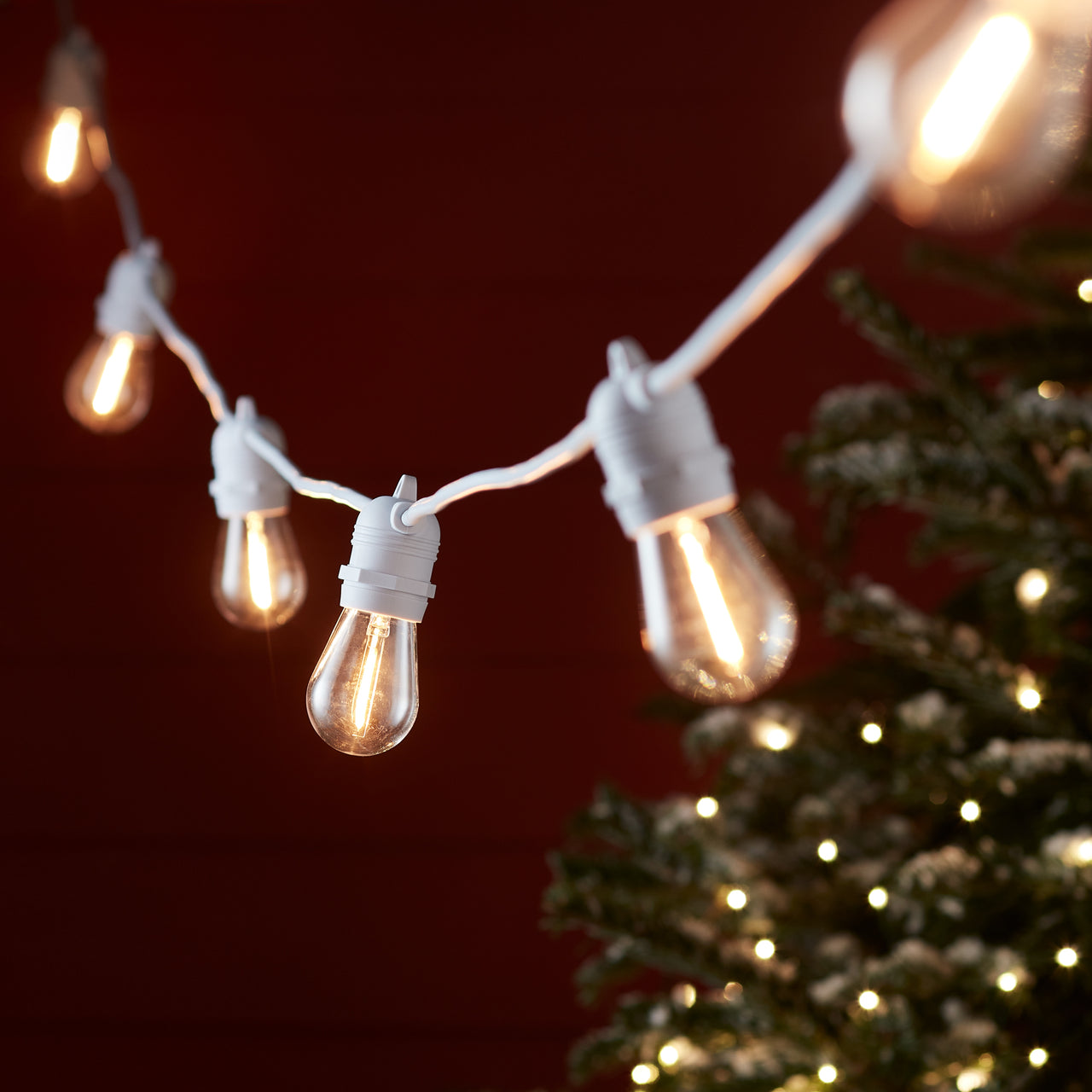 Guirlande Guinguette Ultimate Connect 100m 200 LED Blanc Chaud Câble Blanc Raccordable