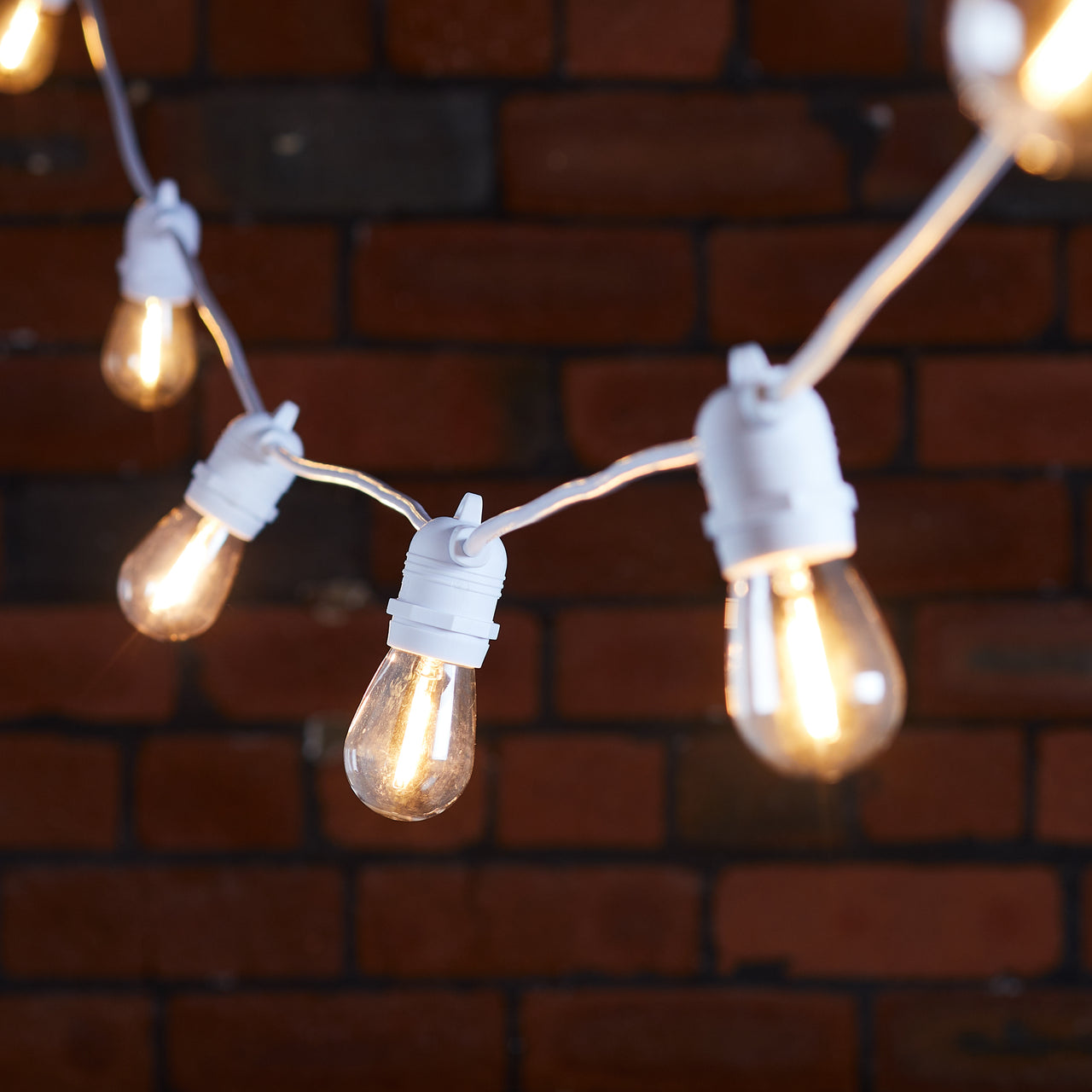 Guirlande Guinguette Ultimate Connect 10m 20 LED Blanc Chaud Câble Blanc