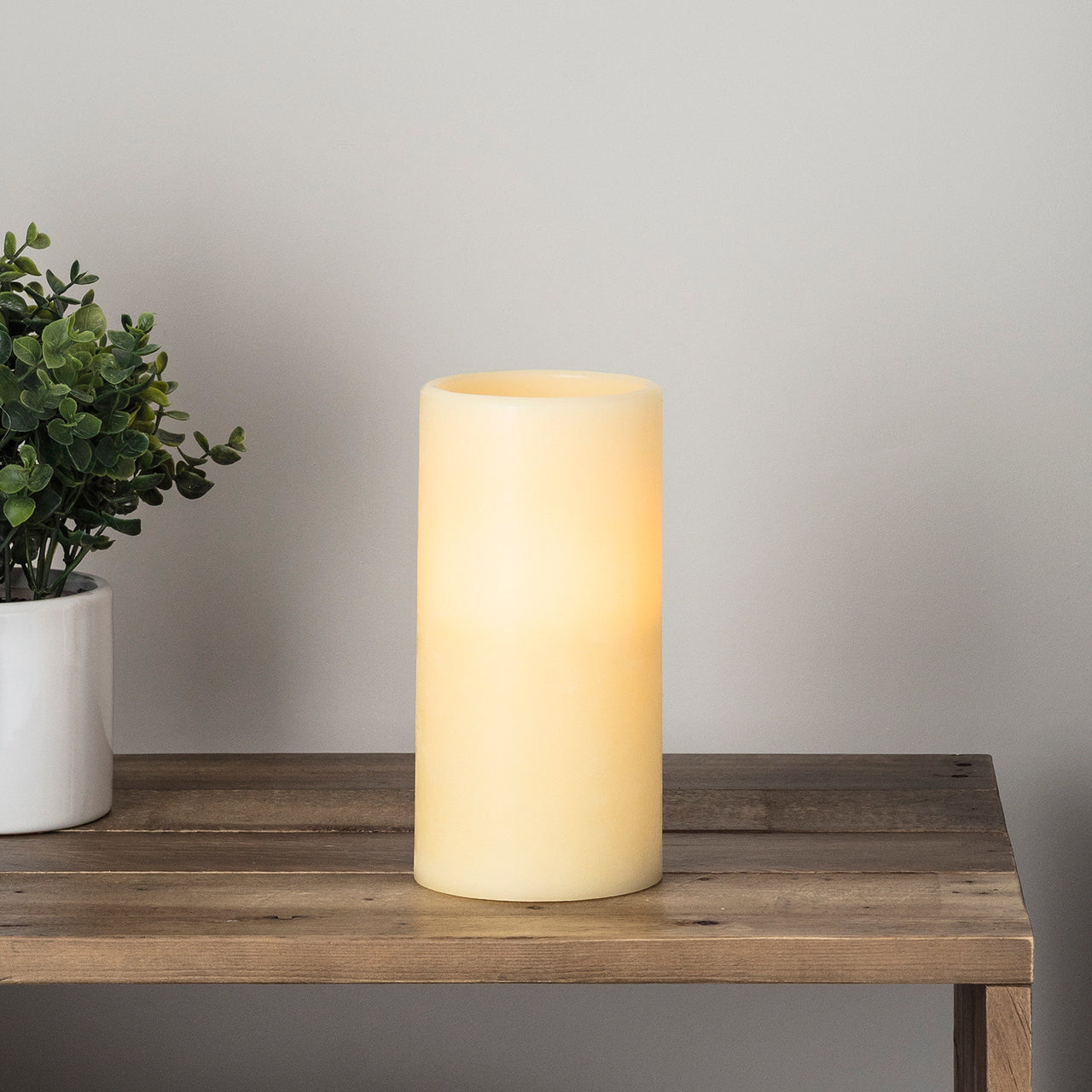 Bougie Pilier LED en Cire avec Programmateur 20cm