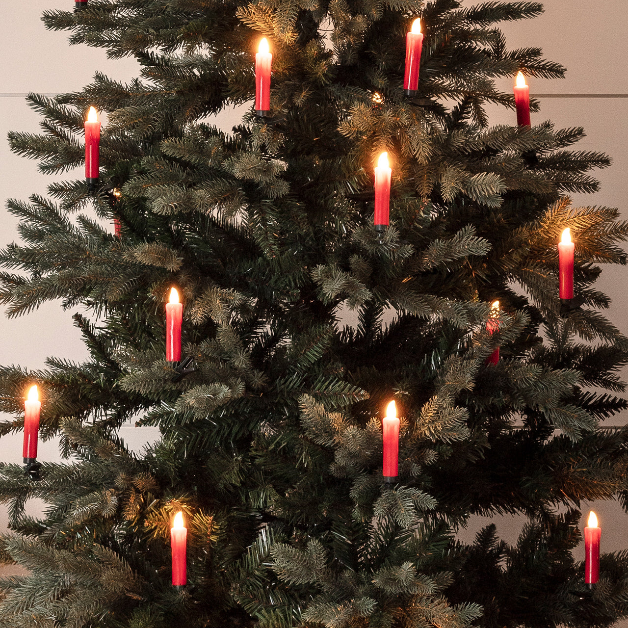 20 Bougies Rouges pour Arbre de Noël