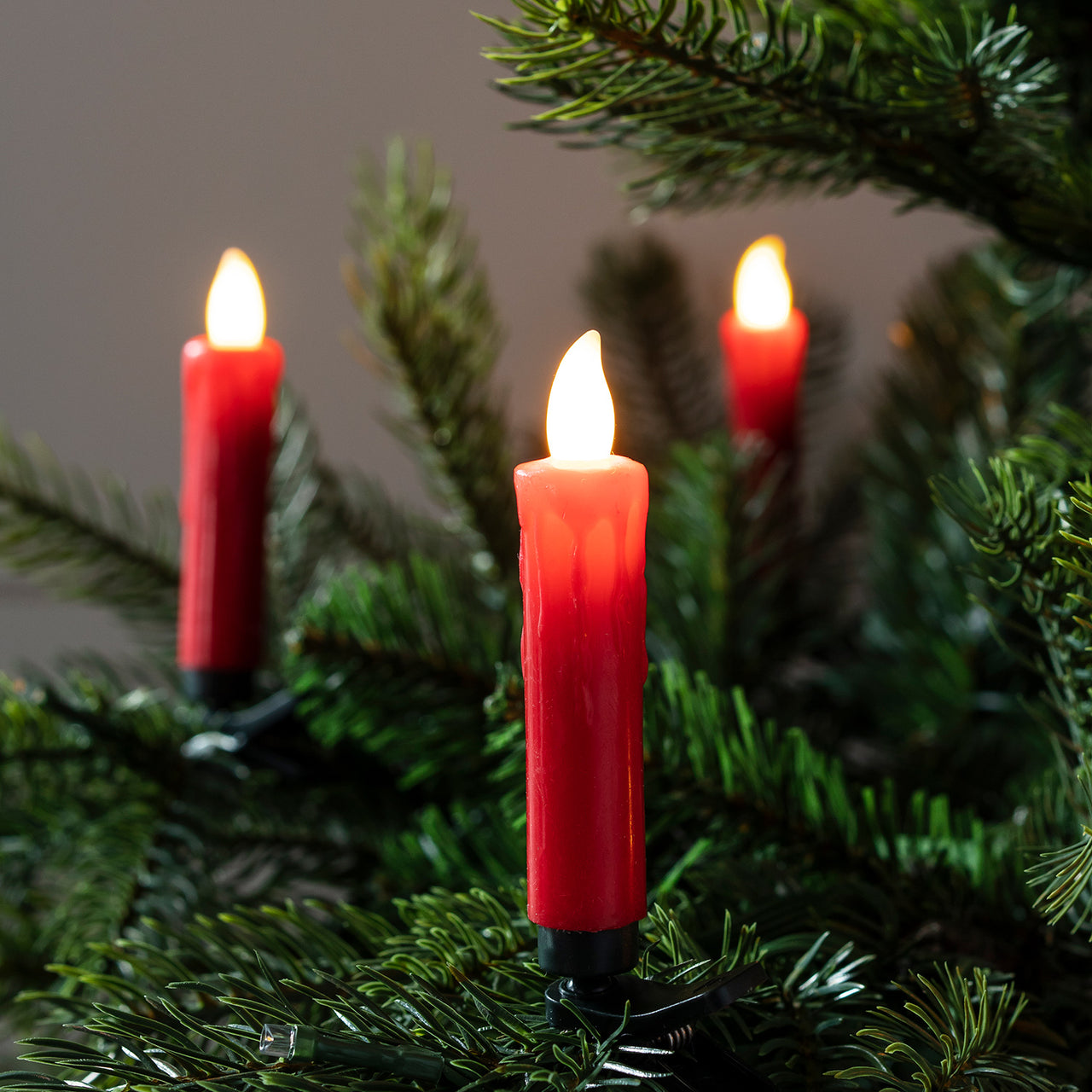 20 Bougies Rouges pour Arbre de Noël