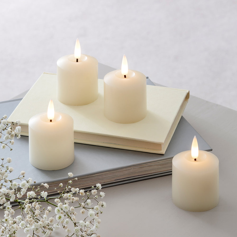 2 bougies LED blanches en cire ⋆ Lehner Versand