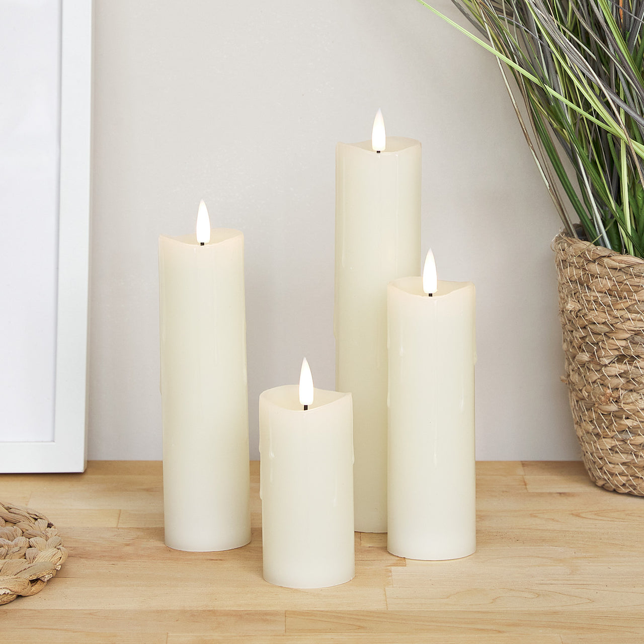 Bougies sans flamme à LED Ivoire avec télécommande, Lot de 6 Bougies sans flamme à LED Ivoire avec télécommande, Lot de 6