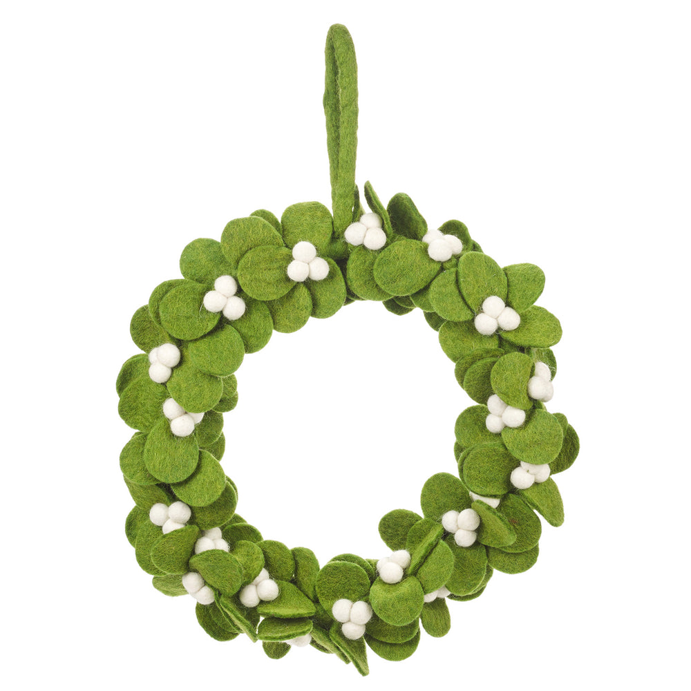 Couronne de Noël Gui en Feutre