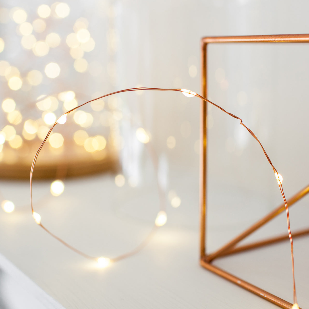 Lot Soleil Cuivré sous Cloche en Verre