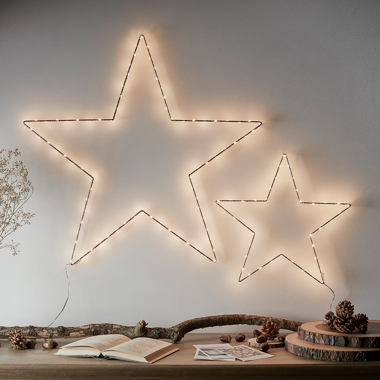 Lot de 2 Étoiles Lumineuses Osby Or Rose
