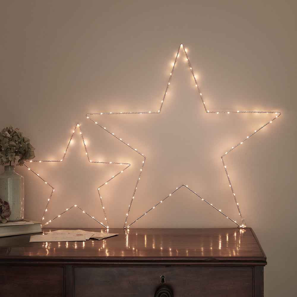 Lot de 2 Étoiles Lumineuses Osby Or Rose