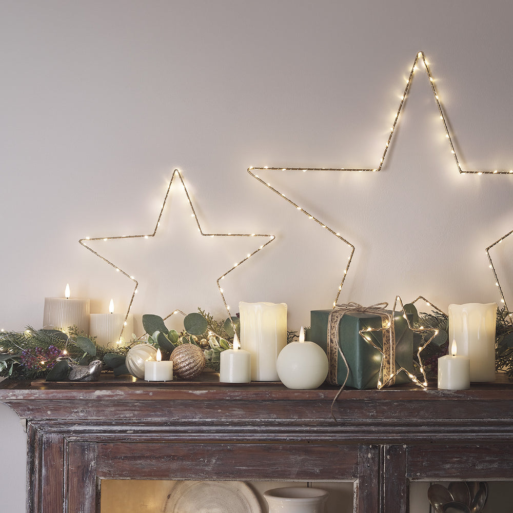 Lot de 2 Étoiles Lumineuses Osby Dorées