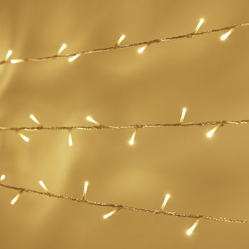 Guirlande Lumineuse 20m 200 LED Blanc Chaud Câble Transparent Raccordable Série Essentielle