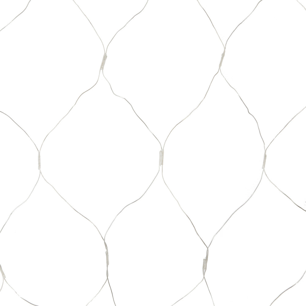 Filet Lumineux 140 LED Blanc Chaud Câble Transparent 2 x 1,5 m