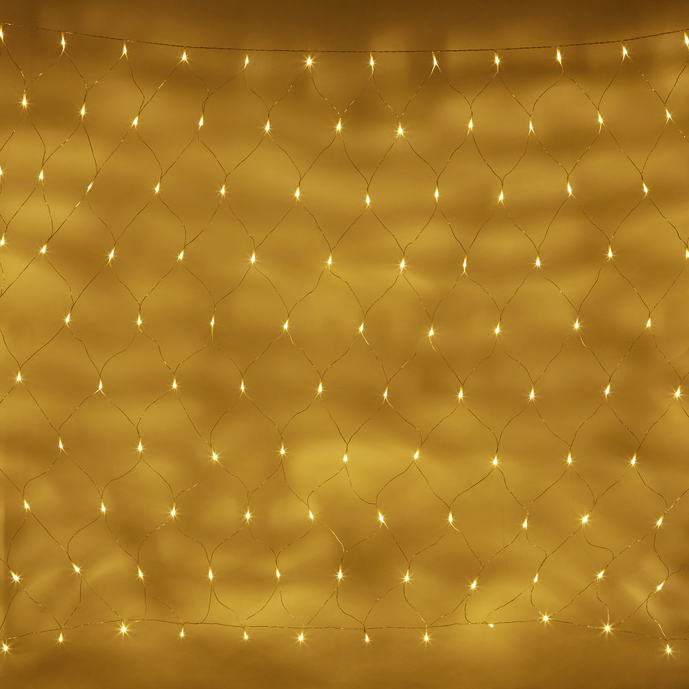 Filet Lumineux 4m x 1,50m 280 LED Blanc Chaud Câble Transparent Raccordable Série Essentielle