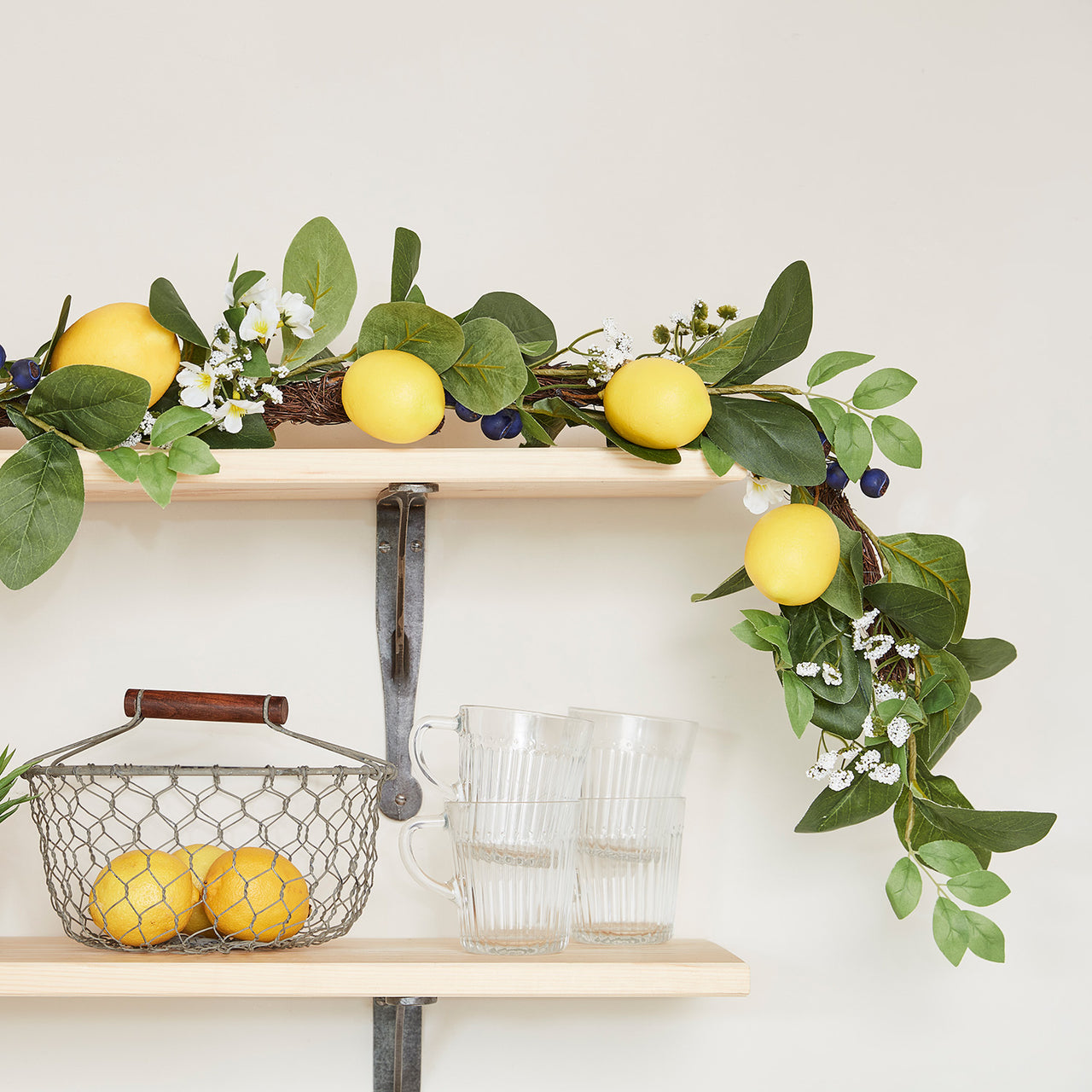 Lot de Couronne & Guirlande de Citron Printanier