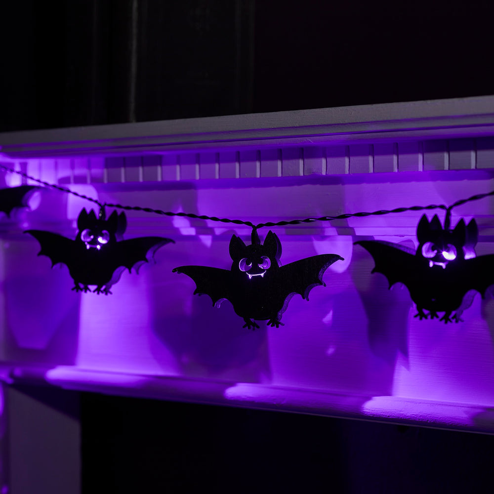 Guirlande Lumineuse Chauve-souris en Bois