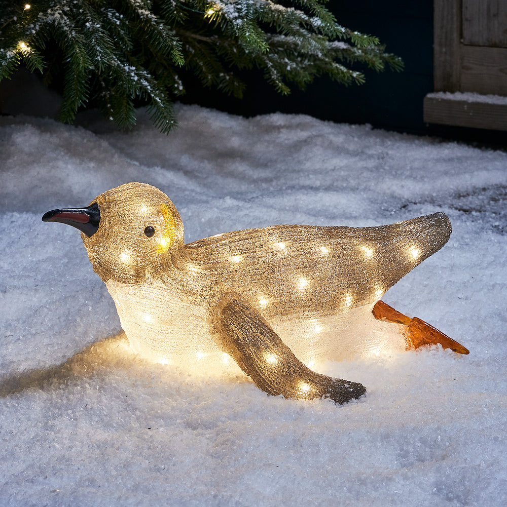 Pingouin de Noël en Acrylique LED Couleur Changeante