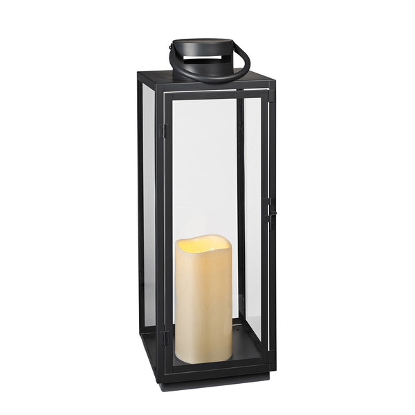 Lights4fun Grande Lanterne Blanche de 38,5cm en Filet avec Bougie LED TruGlow® pour Déco Extérieur