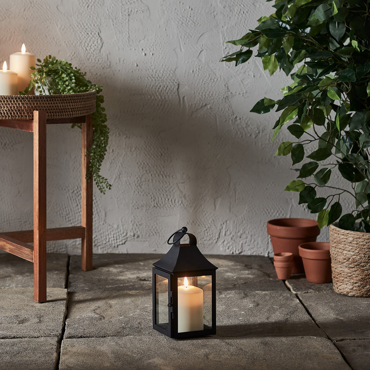 Lanterne de Jardin Albury de 25 cm avec Bougie TruGlow®