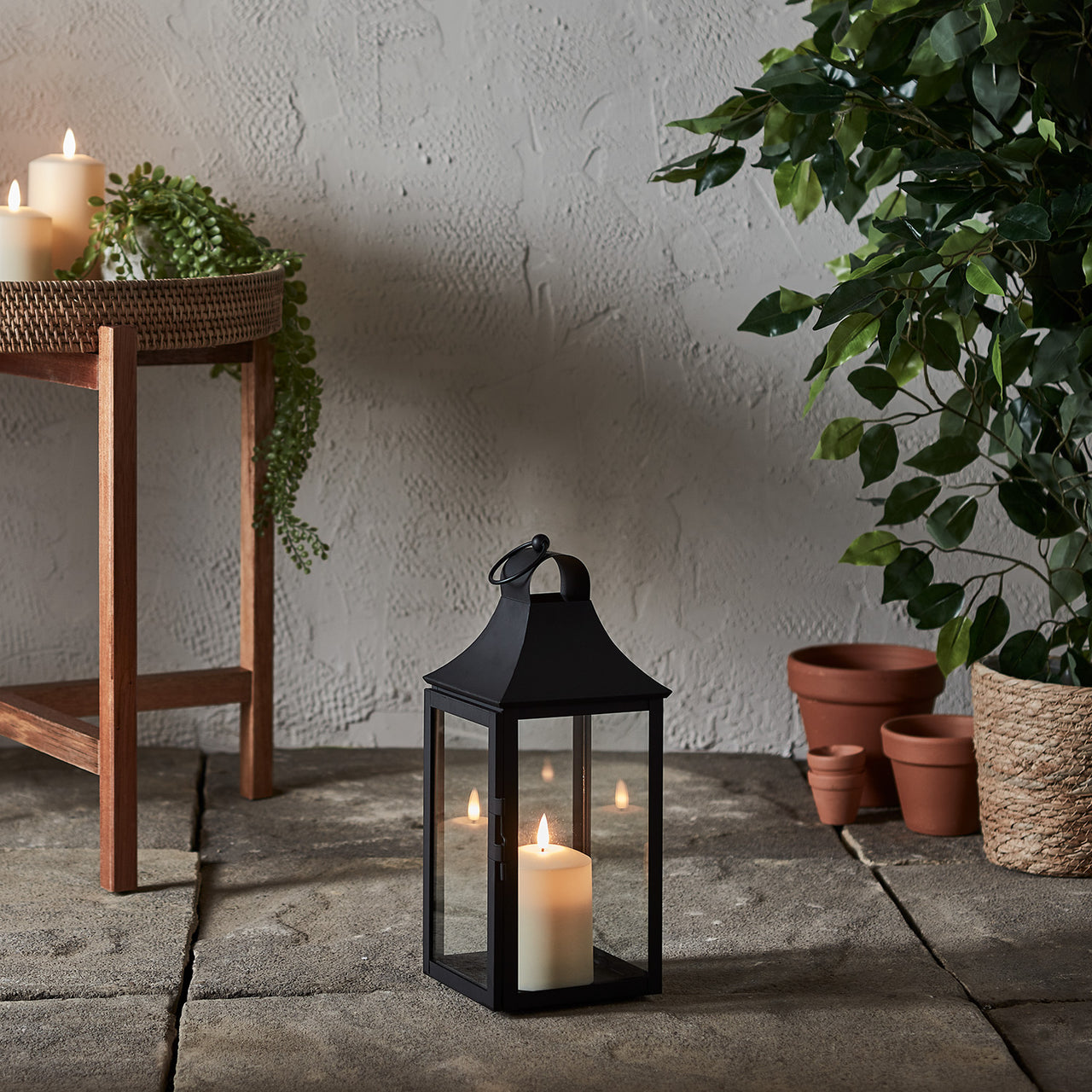 Lanterne de Jardin Albury de 34 cm avec Bougie TruGlow®
