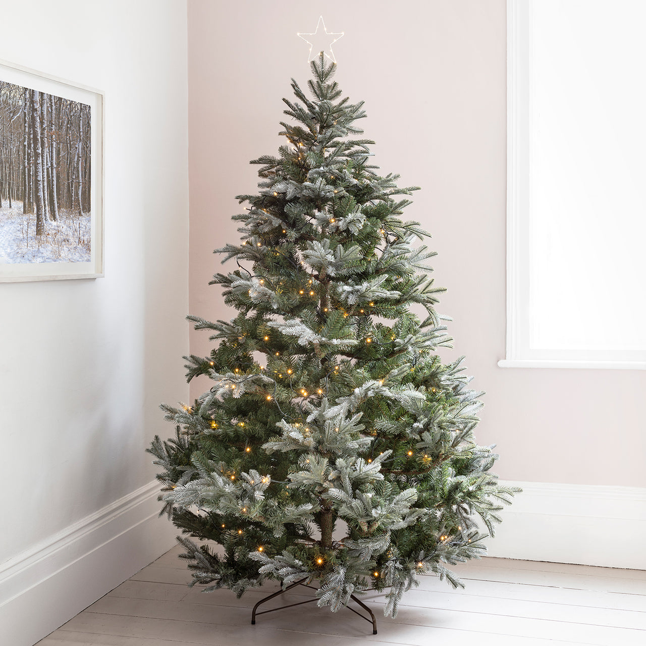 Cimier Sapin de Noël Étoile avec Micro LED Blanc Chaud