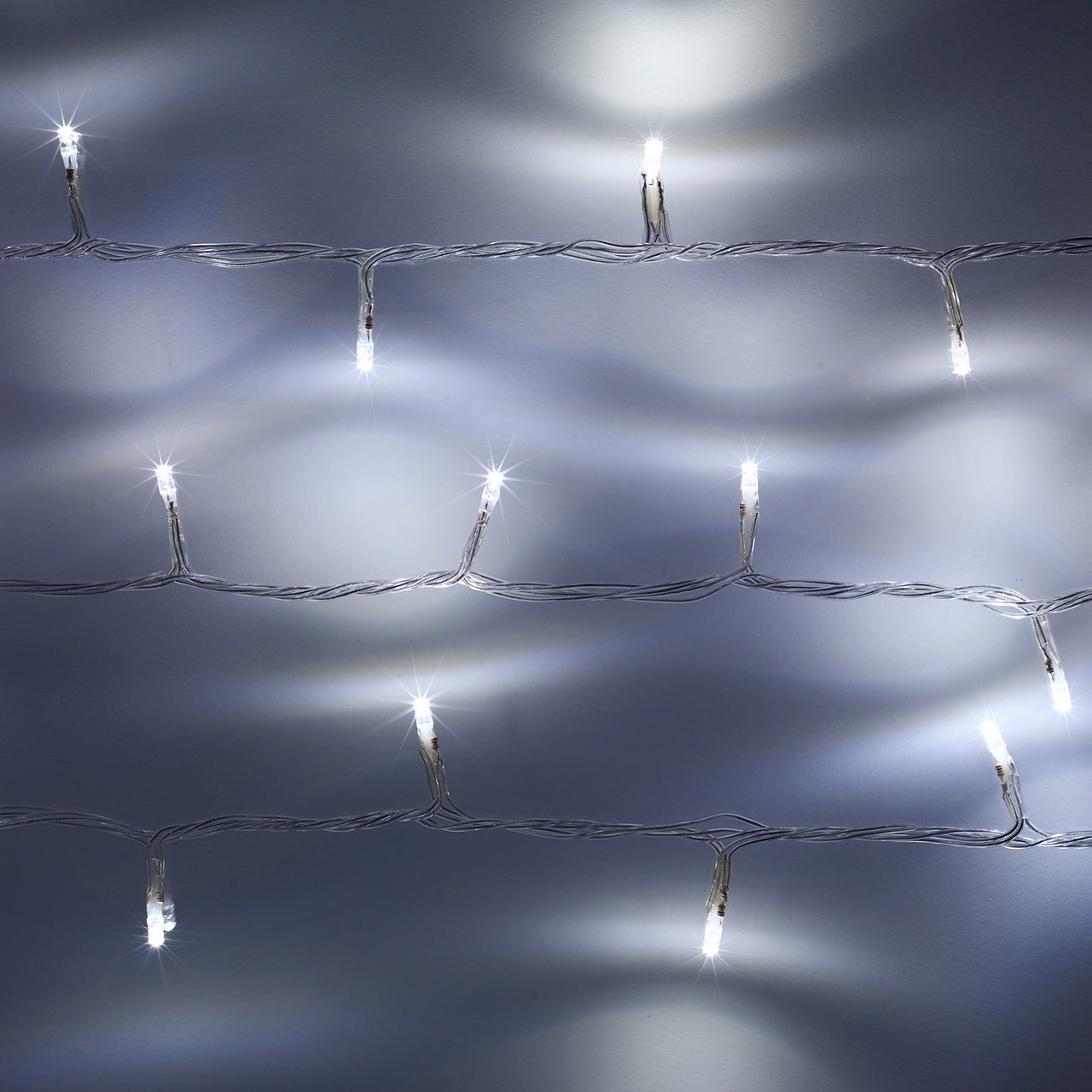 Guirlande Lumineuse à Piles 100 LED Blanches sur Câble Transparent