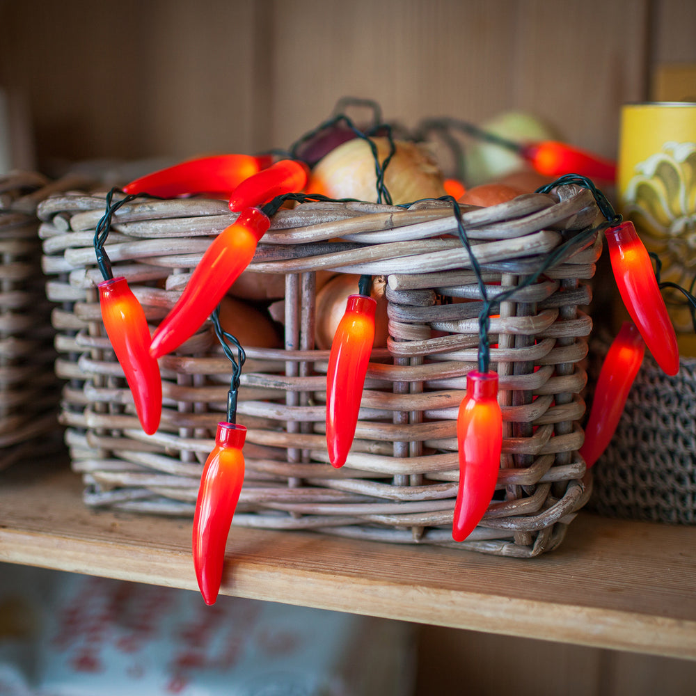 Guirlande Lumineuse LED 20 Piments Rouges à Piles