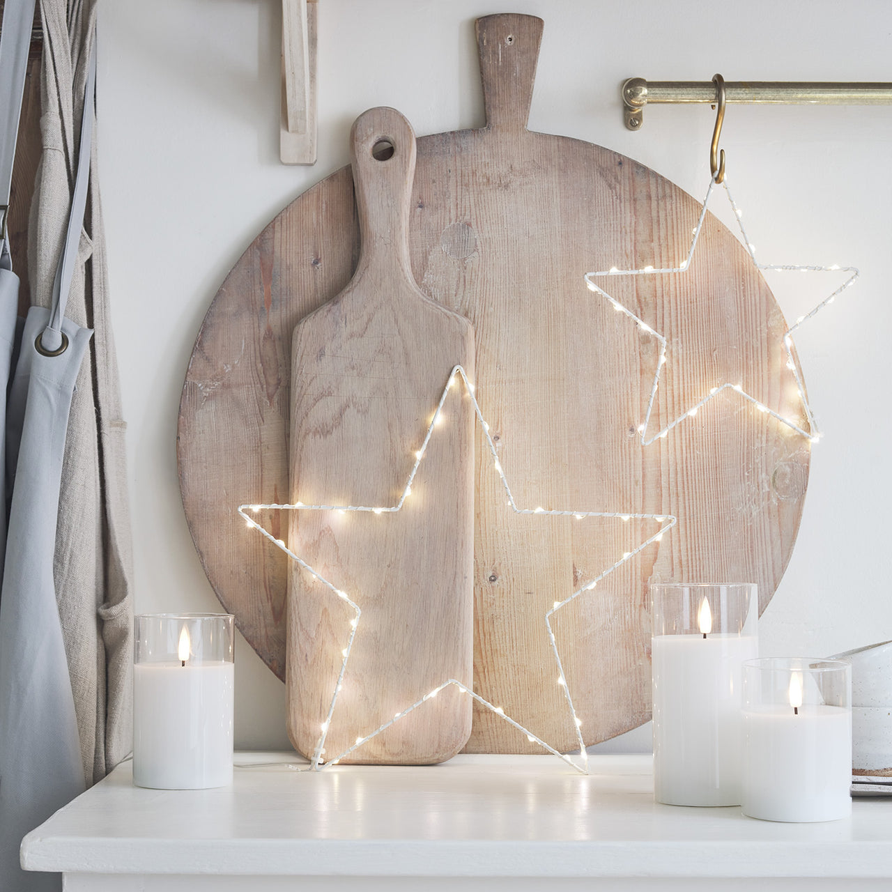 3 Bougies TruGlow® à LED Blanche avec Bougeoir en Verre