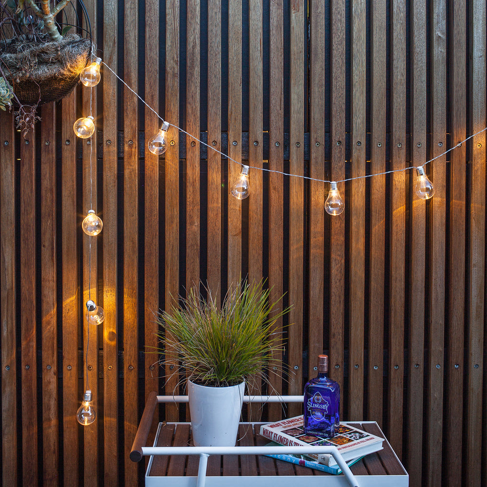 Guirlande Lumineuse Edison 10 LED Blanc Chaud à Piles